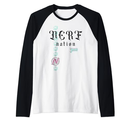 Nerf Nation Logo Stack Blaster Raglan Baseball Tee