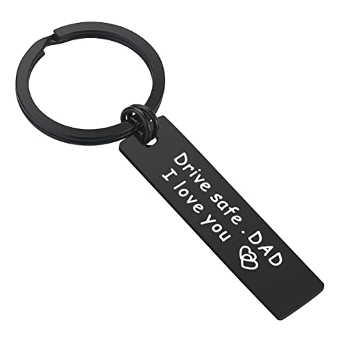 iWenSheng Dad Gifts from Daughter Son - Drive Safe Dad I Love You Keychain, Christmas Gifts for Dad from Wife for Men Father's Day Birthday Gifts for Dad from Daughter