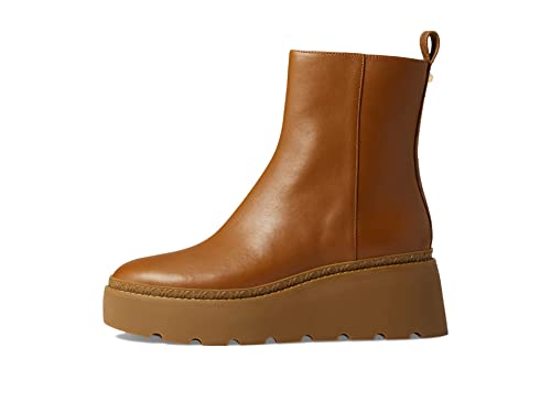 Michael Kors Geller Wedge Bootie Luggage 8 M