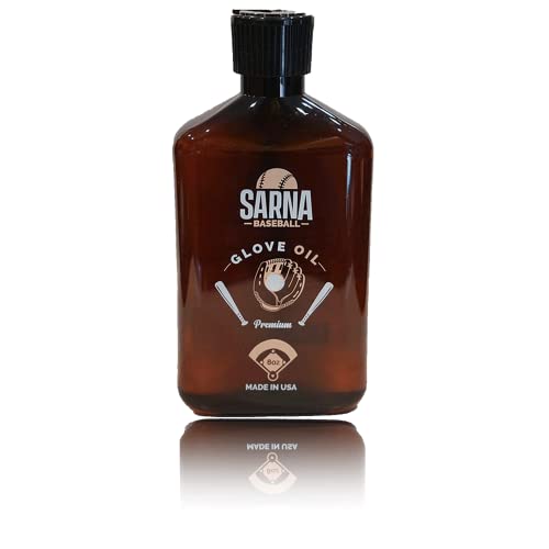 SARNA Baseball Softball Glove Oil - Soften, Hydrate and Break-in Baseball Gloves, Softball Mitts - Great for Breaking in New Equipment (8.0 oz) - Made in USA