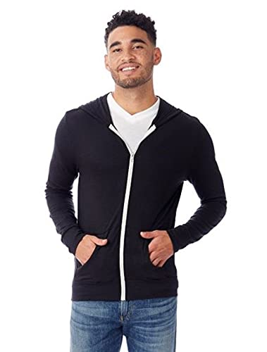 Alternative Men Zip Hoodie, Eco True Black, Large