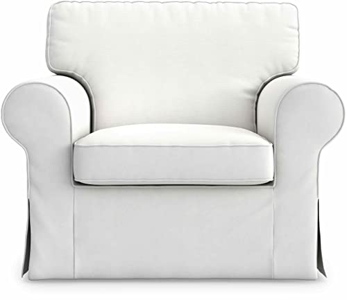 FMCTL Ektorp Chair Cover Replacement for IKEA Ektorp Armchair Cover,Ektorp Chair Slipcover,Ektorp Sofa Cover Only! Doesn' Fit Uppland (Cool White)