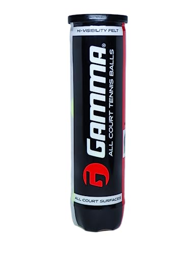 GAMMA Sports 4-Ball Can, Pressurized Tennis Balls, Professional, Recreational, Practice, Tournament, Outdoor/Indoor, Increased Durability, Enhanced Visibility