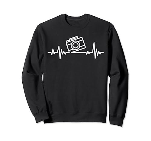 Heartbeat Camera Photography Photographer Camera Men Women Sweatshirt