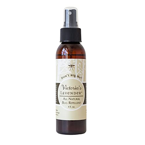 Victoria's Lavender Organic “Don’t Bug Me” Insect Spray, Made with Plant Based Essential Oils & Aloe Vera … (4 oz Single)