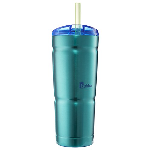 BUBBA BRANDS Envy S Vacuum-Insulated Stainless Steel Tumbler with Lid and Straw, 24oz Reusable Iced Coffee or Water Cup, BPA-Free Travel Tumbler, Island Teal