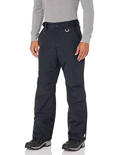 Amazon Essentials Men's Water-Resistant Insulated Snow Pant, Black, Medium