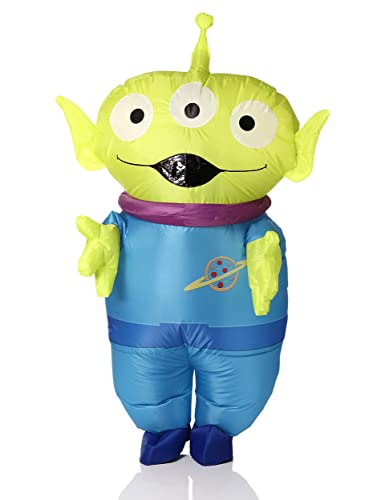 Disguise unisex adults Alien Inflatable Adult Sized Costumes, Green, One Size Adult US