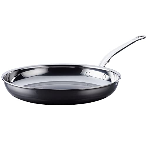 Hestan - NanoBond Collection - Stainless Steel Titanium Frying Pan, Induction Cooktop Compatible, 12.5-Inch