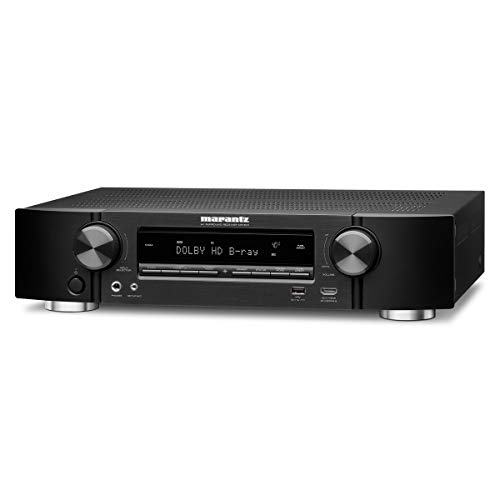 Marantz NR1510 UHD AV Receiver – Slim 5.2 Channel Home Theater Amplifier, Dolby TrueHD and DTS-HD Master Audio | Alexa Compatible | Stream Music via Wi-Fi, Bluetooth and HEOS Black