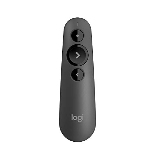 Logitech R500 Laser Presentation Remote Clicker with Dual Connectivity Bluetooth or USB for Powerpoint, Keynote, Google Slides, Wireless Presenter (Renewed)
