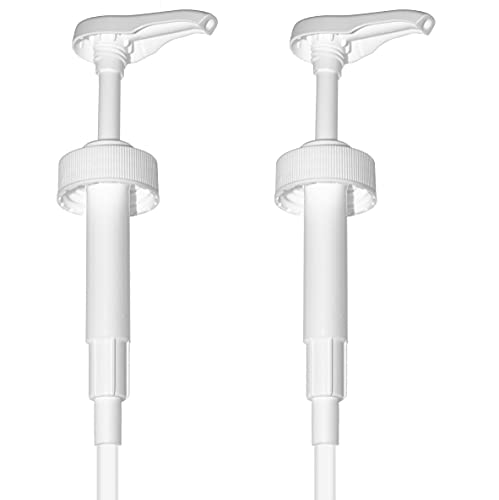 Gallon Pump Dispenser - for Plastic or Glass Bottles – Heavy-Duty Leak Proof for Commercial and Household Use - Plastic Pump for 1 Gallon Jug – Non-BPA Plastic (Pack of 2)