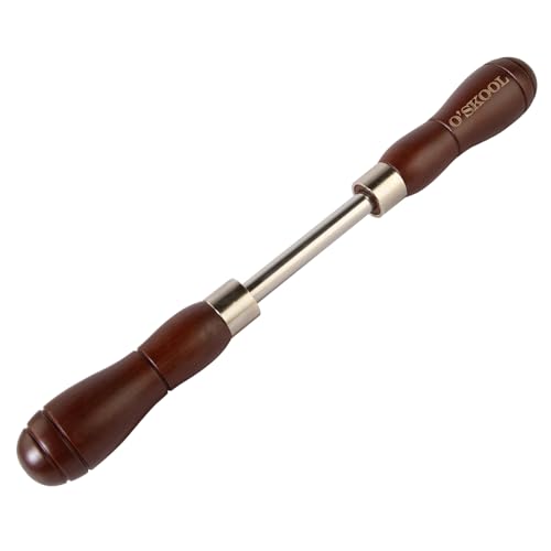 O'SKOOL Scraper Burnisher with Ø3/8' x 3-1/16' Chrome Molybdenum Steel Rod and Beechwood Dual-Handle