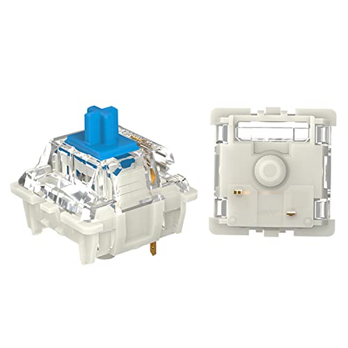 kutethy Gateron G Blue Pro 2.0 Switches 3pin RGB SMD Clicky for Gaming Mechanical Keyboard DIY Hotswap Keyboard Switches (108Pcs, Pro Blue 2.0)