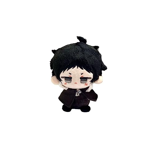 CALEMBOU Anime Plush Keychain, 4' Cute Chibi Plush Figure Key Chain Pendant for Backpack, Dazai Osamu Chuuya Rampo Dostoevsky Plush for BSD Fans (Ryunosuke Akutagawa)
