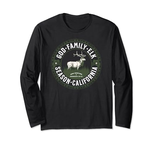 California God Family Elk Hunting Season Bowhunting Genesis Long Sleeve T-Shirt