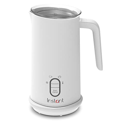 Instant Pot Instant Milk Frother, 4-in-1 Electric Milk Steamer, 10oz/295ml Automatic Hot and Cold Foam Maker and Milk Warmer for Latte, Cappuccinos, Macchiato, From the Makers of Instant 500W, White