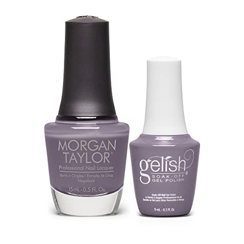 Gelish Fall Duo Collection: Plaid Reputation (It's All About The Twill) Gel Nail And Nail Lacquer, Purple Nail Polish