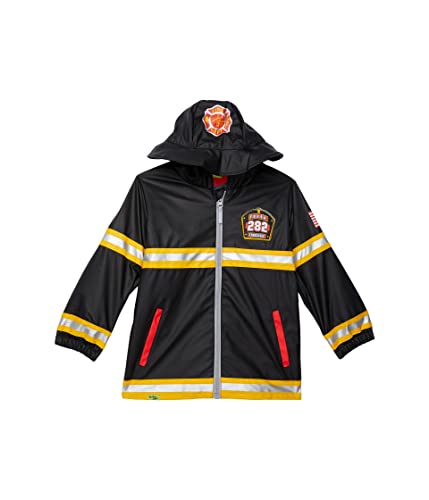 Western Chief Boy's F.D.U.S.A. Firechief Raincoat (Toddler/Little Kids/Big Kids) Black 1 5 Little Kid