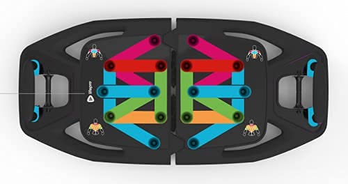 Lifepro Portable Home Gym with Push Up Training Board for Full Body Workouts - Christmas Gifts Push Up Rack Board with 4 Resistance Bands - home workout kit Platform for Home Workouts