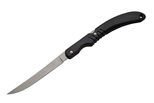 Szco Supplies 12.5'' Folding Sport Fish Fileting Knife, Black (210815)