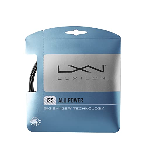 WILSON Luxilon ALU Power Black 125 Tennis String - Set, Black