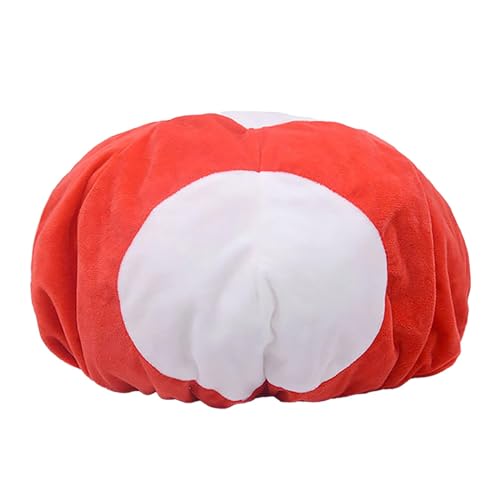 Avafierce Mushroom Hat Cosplay Bros Toad Hat Costume Halloween Mushroom Accessories Red Hat for Adults Kids (Red)