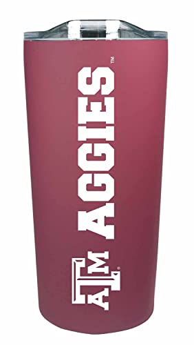 Campus Colors NCAA Stainless Steel Tumbler perfect for Gameday - 18 oz - Double Walled - Keeps Drinks Perfectly Insulated (Texas A&M Aggies - Red)