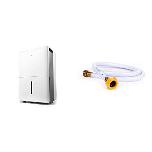 Midea MAD50C1ZWS Dehumidifier for up to 4500 Sq Ft with Reusable Air Filter & Camco 4ft TastePURE Drinking Water Hose - Reinforced for Maximum Kink Resistance, 1/2' Inner Diameter (22763)