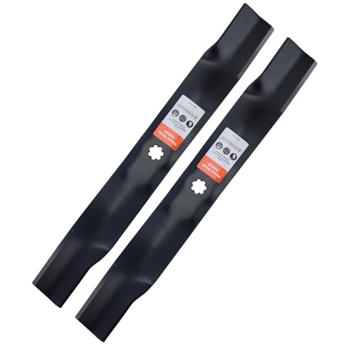 Grasscool X300 42 ich Mower Deck Blades for JD D105 D110 D125 D130 LT160 LA135 42'' Deck Lawn Tractor Replace AM141034 AM141032 M154062 AM137327 M154061 2 Pack