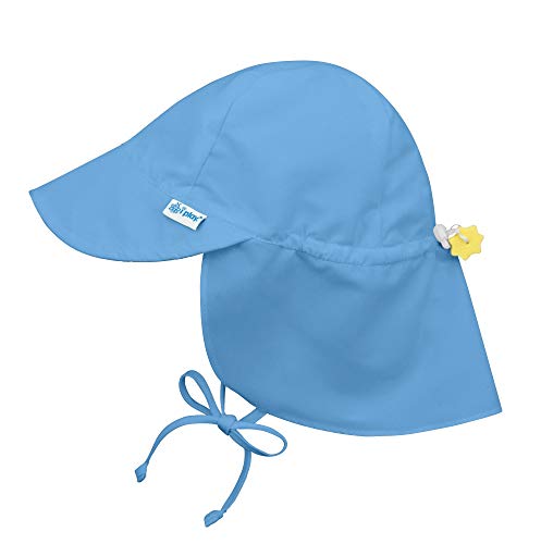 i play. Baby Flap Sun Protection Swim Hat, Light Blue, 0-6 Months