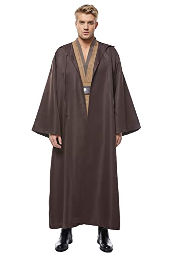 Men's Tunic Costume Adult Outfits Halloween Robe Hooded Uniform