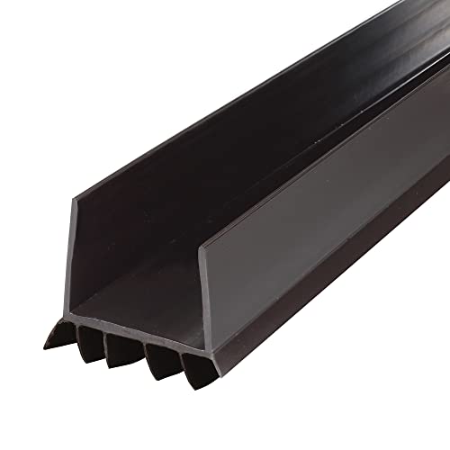 M-D Building Products 43337 36 in. Brown Vinyl Cinch U-Shape Slide-On Under Door Seal