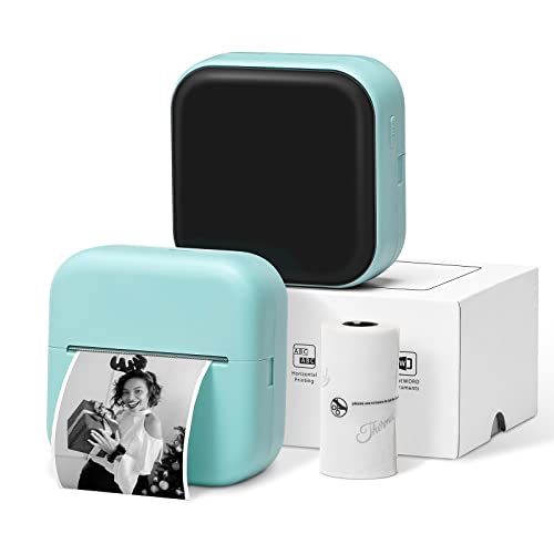 Phomemo Mini Sticker Printer- M02X Inkless Pocket Printer Blutooth Thermal Portable Sticker Maker Machine for Study, DIY Scrapbook, Photos, Green