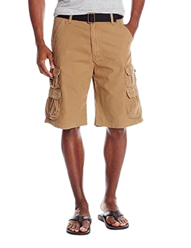 Wrangler Authentics Men's Premium Cargo Short, Acorn Twill, 38