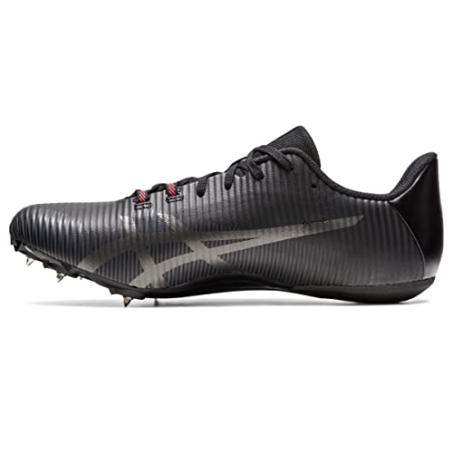 ASICS Unisex Hypersprint 8 Track & Field Shoes, 11.5, Black/Gunmetal