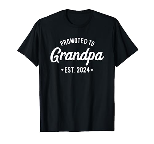 Promoted to Grandpa 2024 Soon to Be Grandfather New Grandpa T-Shirt