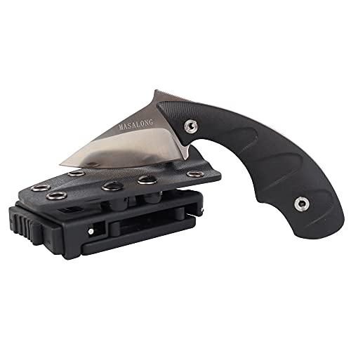 MASALONG D2 steel super hard tactical knife kni200-b with kydex sheath EDC knife (Second revision)