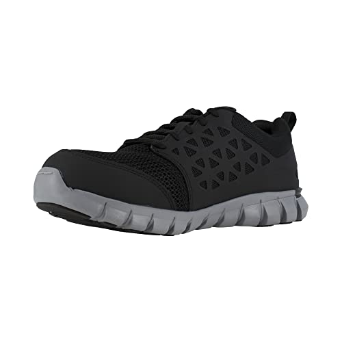 Reebok mens Sublite Cushion Work Safety Toe Athletic Work Industrial Construction Shoe, Black, 8 US