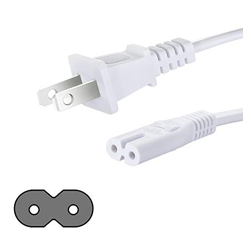 Power Cord Replacement for Apple Mac Mini 2010 2011 2012 2014, Apple TV 1st, 2nd, 3rd, 4th, 5th Generation (4K) White AC Power Cable