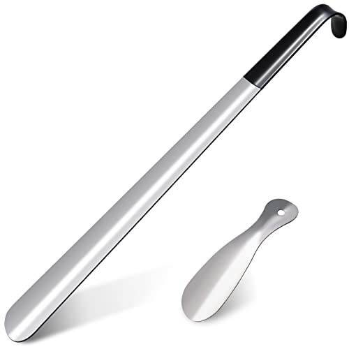 BOOMIBOO 2 Pcs Shoe Horn, 16.5 Inch Long Shoe Horn for Home Use, 7.5 Inch Shoe Horn for Travelling, Perfect Combination.