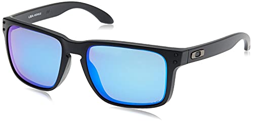 Oakley Men's OO9417 Holbrook XL Square Sunglasses, Matte Black/Prizm Sapphire Iridium Polarized, 59 mm