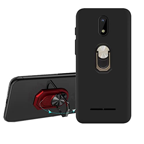 Tznzxm for Unimax UMX U696CL Case, Unimax UMX U696CL Ring Case, Flexible TPU Kickstand, Support Magnetic Car Mount Scratch Resistant Non-Slip Back Phone Case for Unimax UMX U696CL Assurancewireless