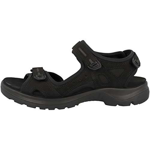 ECCO Women's Yucatan Plus Sport Sandal, Black Nubuck, 9-9.5