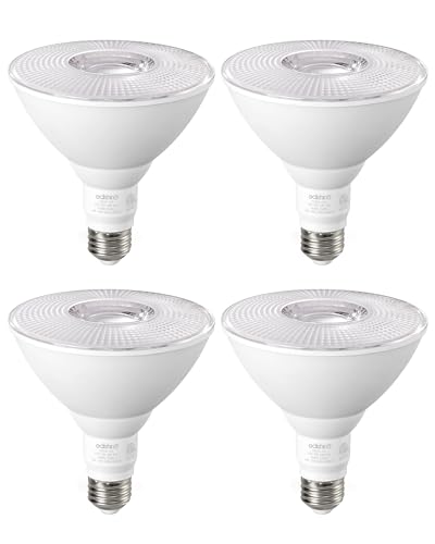 EDISHINE PAR38 LED Outdoor Flood Light Bulb 4 Pack, 18W (120W Equivalent), Dimmable Waterproof Flood Light Bulbs, E26 Base, 5000K Daylight 1800LM for Yard Porch Driveway, ETL Listed