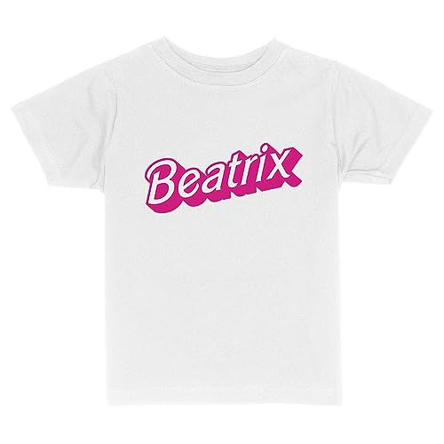 Beatrix Doll Font Toddler Kids T-Shirt 3T White