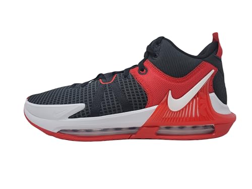 Nike Men's Lebron Witness 7 Basketball Shoe, Black/White-University Red, 9 M US