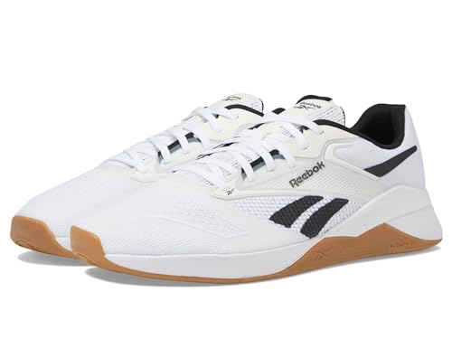 Reebok Unisex Nano X4 Sneaker, Footwear White/Black Gum 4, 10.5 US Men