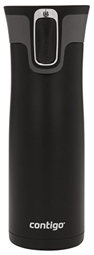 Contigo West Loop Stainless Steel Vacuum-Insulated Travel Mug with Spill-Proof Lid, Keeps Drinks Hot up to 5 Hours and Cold up to 12 Hours, 20oz Matte Black
