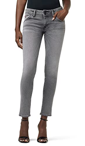 Hudson Jeans Women's Collin Mid Rise Skinny Jean with Back Flap Pockets, Stone Grey, 26